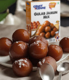 Gulab Jamun with crust n crumb Gulab Jamun mix box in back ground