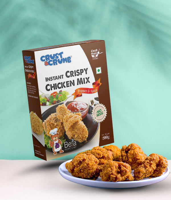 Crust N Crumb Instant Crispy Chicken Mix- Pepper & Spicy | 200 GM